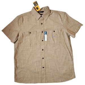 Carhartt Rugged Flex Relaxed Fit Short Sleeve Shirt Shaded Beach NWT Large
